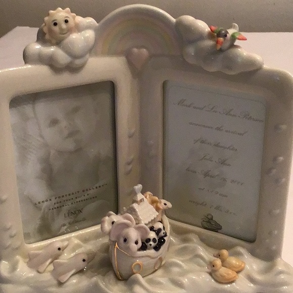 NWOT NOAH’S ARK BY LENOX  DOUBLE FRAMES  3 1/2 X 5 - Picture 5 of 6